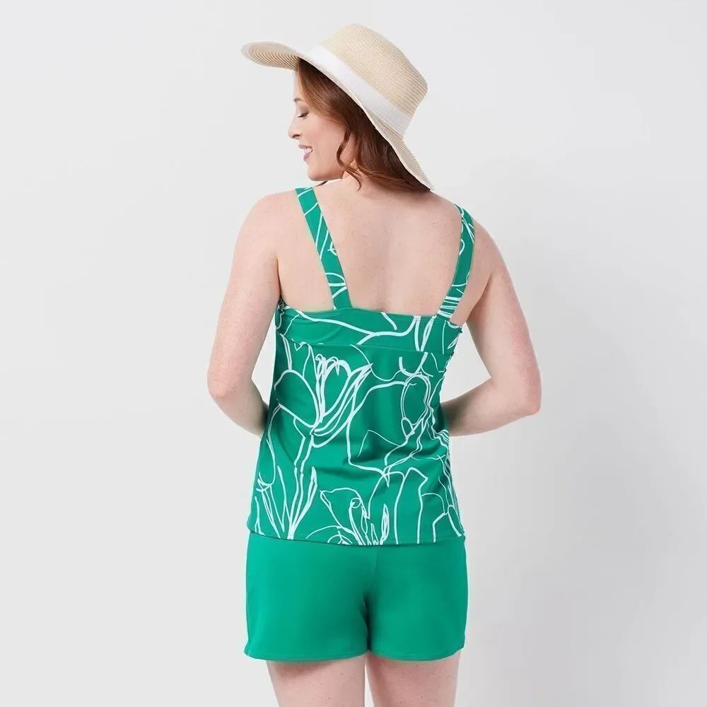 Denim & Co. Beach Tankini Short Set - Picture 2 of 7
